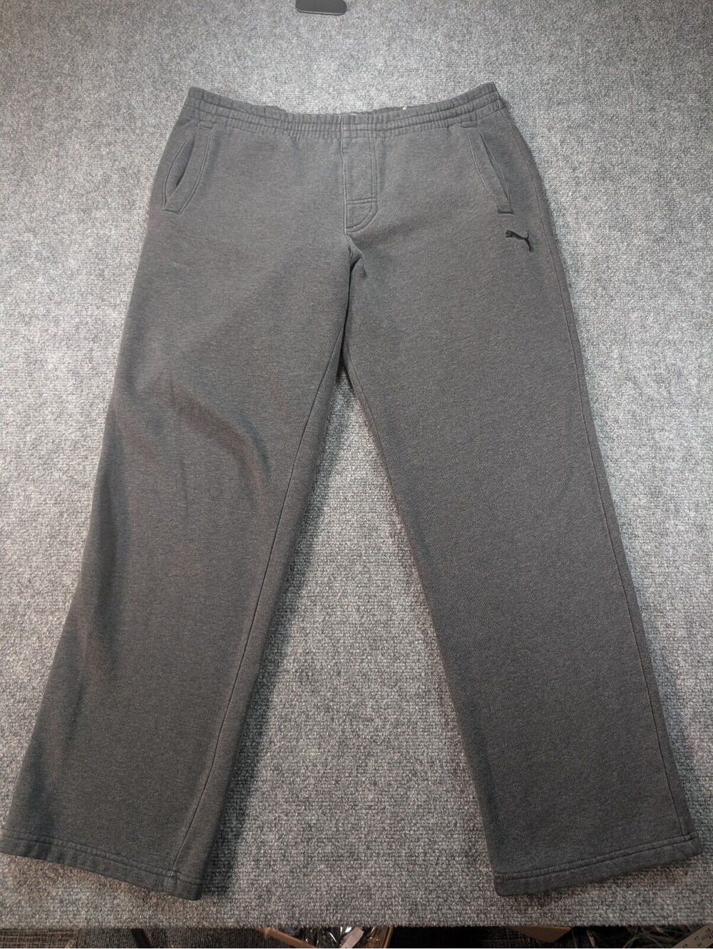 Puma Men's Medium Gray Sweatpants Gym Active Lounge